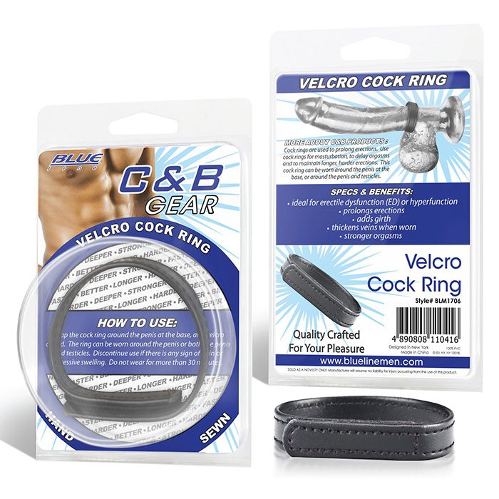 Кольцо на пенис на липучке VELCRO COCK RING - чёрное Кольцо на пенис на липучке VELCRO COCK RING - чёрное