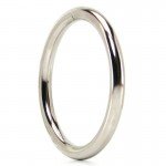 Стальное эрекционное кольцо 4,5 см Steel Cock Ring - серебристое
