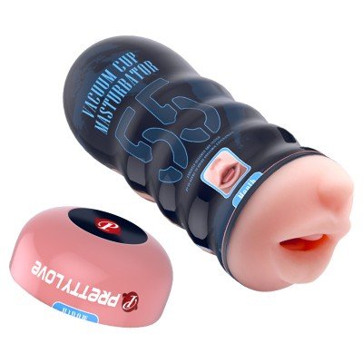 Мастурбатор ротик в тубе с вакуумным эффектом Pretty Love Vacuum Cup Mouth Masturbator - 18 см