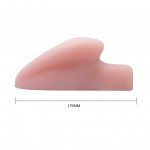 Мастурбатор вагина и анус с лобковыми волосами и вибрацией Realistic Feel - телесный - 17 см