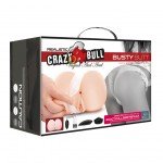 Мастурбатор вагина-анус с вибрацией Crazy Bull Busty Butt - телесный