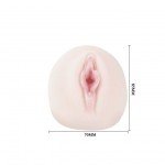 Нежный мастурбатор вагина с вибрацией Baile с проводным пультом ДУ - телесный - 14 см