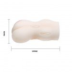 Мастурбатор вагина и анус Passion Lady Precious с вибрацией и фактурным рисунком по телу - 16,5 см