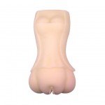 Мастурбатор вагина Crazy Bull c анатомическим строением и эффектом смазки - телесный - 14 см