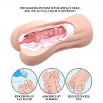 Мастурбатор вагина Crazy Bull с эффектом смазки - телесный - 14 см