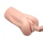 Мастурбатор вагина с эффектом смазки Crazy Bull - телесный - 12,5 см
