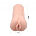 Мастурбатор вагина с эффектом смазки Crazy Bull - телесный - 12,5 см