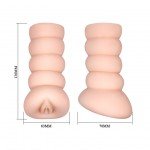 Мастурбатор вагина с эффектом смазки Crazy Bull - телесный - 12 см