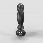 Вибромассажер простаты и промежности с 3 моторами и пультом ДУ Bathmate Prostate Pro - чёрный - 14 см