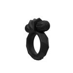 Неэластичное эрекционное кольцо на пенис и мошонку с вибрацией Bathmate Maximus Vibe 45 - чёрное