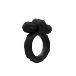 Неэластичное эрекционное кольцо на пенис и мошонку с вибрацией Bathmate Maximus Vibe 45 - чёрное