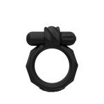 Неэластичное эрекционное кольцо на пенис и мошонку с вибрацией Bathmate Maximus Vibe 55 - чёрное