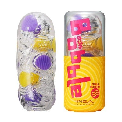 Мастурбатор с подвижными шариками Tenga Bobble Magic Marbles с мягкой стимуляцией - 14 см
