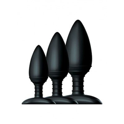 Набор анальных пробок Nexus Butt Plug Trio - чёрный
