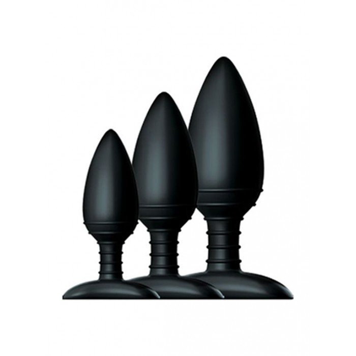 Набор анальных пробок Nexus Butt Plug Trio - чёрный Набор анальных пробок Nexus Butt Plug Trio - чёрный