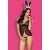 Костюм три в одном Зайчика с хвостиком Obsessive Bunny 815-CST: сорочка, лиф, стринги с хвостиком, ушки