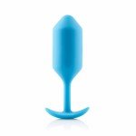Профессиональная пробка для ношения B-vibe Snug Plug 3 - голубая - 13 см