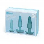 Набор для анального секса - подготовка и обучение B-Vibe Anal Education Set - голубой