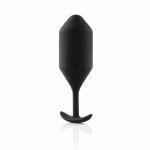 Профессиональная анальная пробка для ношения B-vibe Snug Plug 5 - чёрная - 14 см