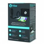 Утяжелённая анальная пробка с эрекционным кольцом b-Vibe Snug & Tug - чёрная - 9,5 см Утяжелённая анальная пробка с эрекционным кольцом b-Vibe Snug & Tug - чёрная - 9,5 см