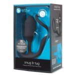 Утяжелённая анальная пробка с эрекционным кольцом b-Vibe Snug & Tug - чёрная - 9,5 см Утяжелённая анальная пробка с эрекционным кольцом b-Vibe Snug & Tug - чёрная - 9,5 см