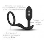 Утяжелённая анальная пробка с эрекционным кольцом b-Vibe Snug & Tug - чёрная - 9,5 см Утяжелённая анальная пробка с эрекционным кольцом b-Vibe Snug & Tug - чёрная - 9,5 см
