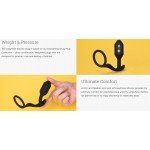 Утяжелённая анальная пробка с эрекционным кольцом b-Vibe Snug & Tug - чёрная - 9,5 см Утяжелённая анальная пробка с эрекционным кольцом b-Vibe Snug & Tug - чёрная - 9,5 см