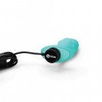 Анальная вибро-пробка с рельефной поверхностью b-Vibe Bump Small - бирюзовая - 11,8 см