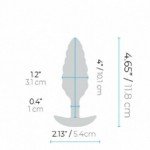 Анальная вибро-пробка с рельефной поверхностью b-Vibe Bump Small - бирюзовая - 11,8 см