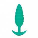 Анальная вибро-пробка с рельефными полосами b-Vibe Twist Large - зеленая - 16 см Анальная вибро-пробка с рельефными полосами b-Vibe Twist Large - зеленая - 16 см