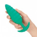 Анальная вибро-пробка с рельефными полосами b-Vibe Twist Large - зеленая - 16 см Анальная вибро-пробка с рельефными полосами b-Vibe Twist Large - зеленая - 16 см
