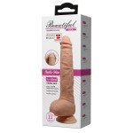 Длинный вибратор-реалистик Beautiful Dick с присоской и выносным пультом - телесный - 28 см Длинный вибратор-реалистик Beautiful Dick с присоской и выносным пультом - телесный - 28 см