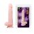 Реалистичный фаллоимитатор Super Dildo на присоске с мошонкой - телесный - 21,5 см