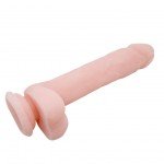 Реалистичный фаллоимитатор Super Dildo на присоске с мошонкой - телесный - 21,5 см Реалистичный фаллоимитатор Super Dildo на присоске с мошонкой - телесный - 21,5 см