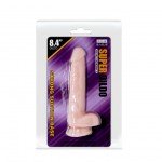 Реалистичный фаллоимитатор Super Dildo на присоске с мошонкой - телесный - 21,5 см Реалистичный фаллоимитатор Super Dildo на присоске с мошонкой - телесный - 21,5 см