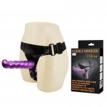 Женский страпон с насадкой и вагинальной пробкой Female Harness Ultra - фиолетовый - 17 см