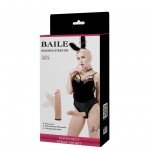 Страпон-система Baile Ultra Passionate Harness: фаллос с гибким хребтом на трусиках - 21,5 см