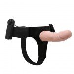 Полый страпон на трусиках с вибрацией Ultra Passionate Harness - телесный - 15 см Полый страпон на трусиках с вибрацией Ultra Passionate Harness - телесный - 15 см