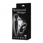 Вибратор для тела Sensual Massager Wand со сменной насадкой Sensual Massager - чёрный - 25 см