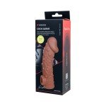 Насадка на фаллос с точками и венками, с отверстием для мошонки Cock Sleeve 002 - размер L - 17,6 см