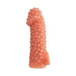 Насадка на фаллос с бугорками и отверстием для мошонки Cock Sleeve 004 - размер L - 17,6 см