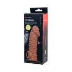 Насадка на фаллос с бугорками и отверстием для мошонки Cock Sleeve 004 - размер L - 17,6 см