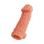 Насадка на фаллос с бугорками и отверстием для мошонки Cock Sleeve 004 - размер M - 15,6 см Насадка на фаллос с бугорками и отверстием для мошонки Cock Sleeve 004 - размер M - 15,6 см