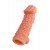Насадка на фаллос с бугорками и отверстием для мошонки Cock Sleeve 004 - размер M - 15,6 см