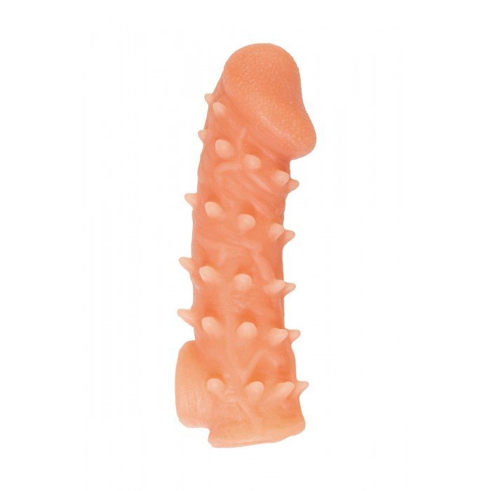 Насадка на фаллос с пупырышками и отверстием для мошонки Cock Sleeve 005 - размер L - 17,6 см Насадка на фаллос с пупырышками и отверстием для мошонки Cock Sleeve 005 - размер L - 17,6 см
