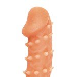 Насадка на фаллос с пупырышками и отверстием для мошонки Cock Sleeve 005 - размер L - 17,6 см Насадка на фаллос с пупырышками и отверстием для мошонки Cock Sleeve 005 - размер L - 17,6 см