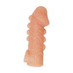 Насадка на фаллос с бугорками и отверстием для мошонки Cock Sleeve 008 - размер М - 15,6 см Насадка на фаллос с бугорками и отверстием для мошонки Cock Sleeve 008 - размер М - 15,6 см