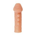 Насадка на фаллос с бугорками и отверстием для мошонки Cock Sleeve 008 - размер М - 15,6 см Насадка на фаллос с бугорками и отверстием для мошонки Cock Sleeve 008 - размер М - 15,6 см
