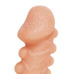 Насадка на фаллос с бугорками и отверстием для мошонки Cock Sleeve 008 - размер М - 15,6 см Насадка на фаллос с бугорками и отверстием для мошонки Cock Sleeve 008 - размер М - 15,6 см