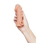 Насадка на фаллос с бугорками и отверстием для мошонки Cock Sleeve 008 - размер М - 15,6 см Насадка на фаллос с бугорками и отверстием для мошонки Cock Sleeve 008 - размер М - 15,6 см